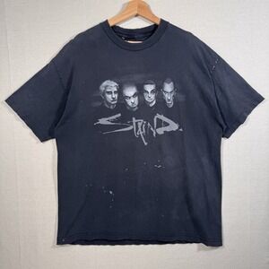 Staind Band T-Shirt Mens XL Black 1999 Rock Metal Grunge Music Tour Tee Vintage